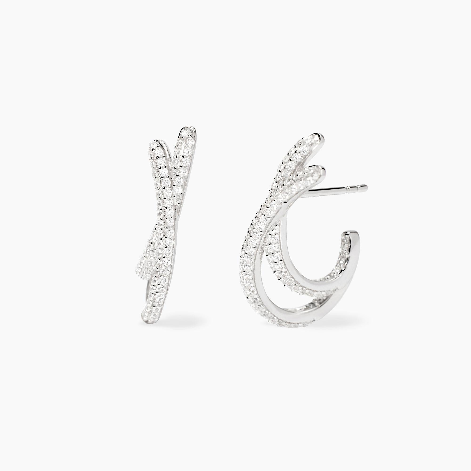 Orecchini Mabina in argento con zirconi