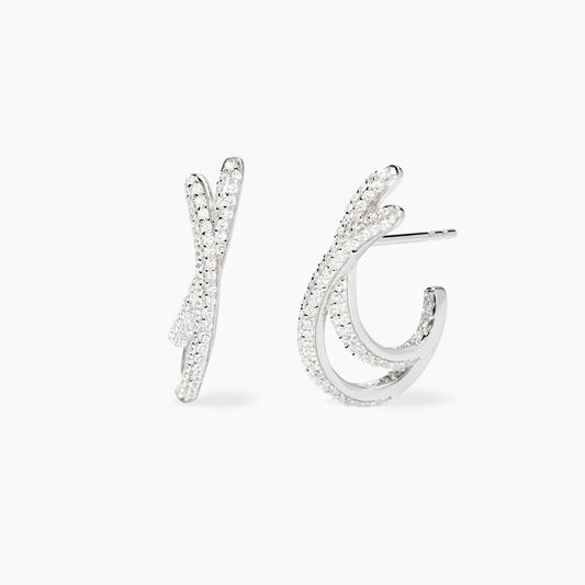 Orecchini Mabina in argento con zirconi