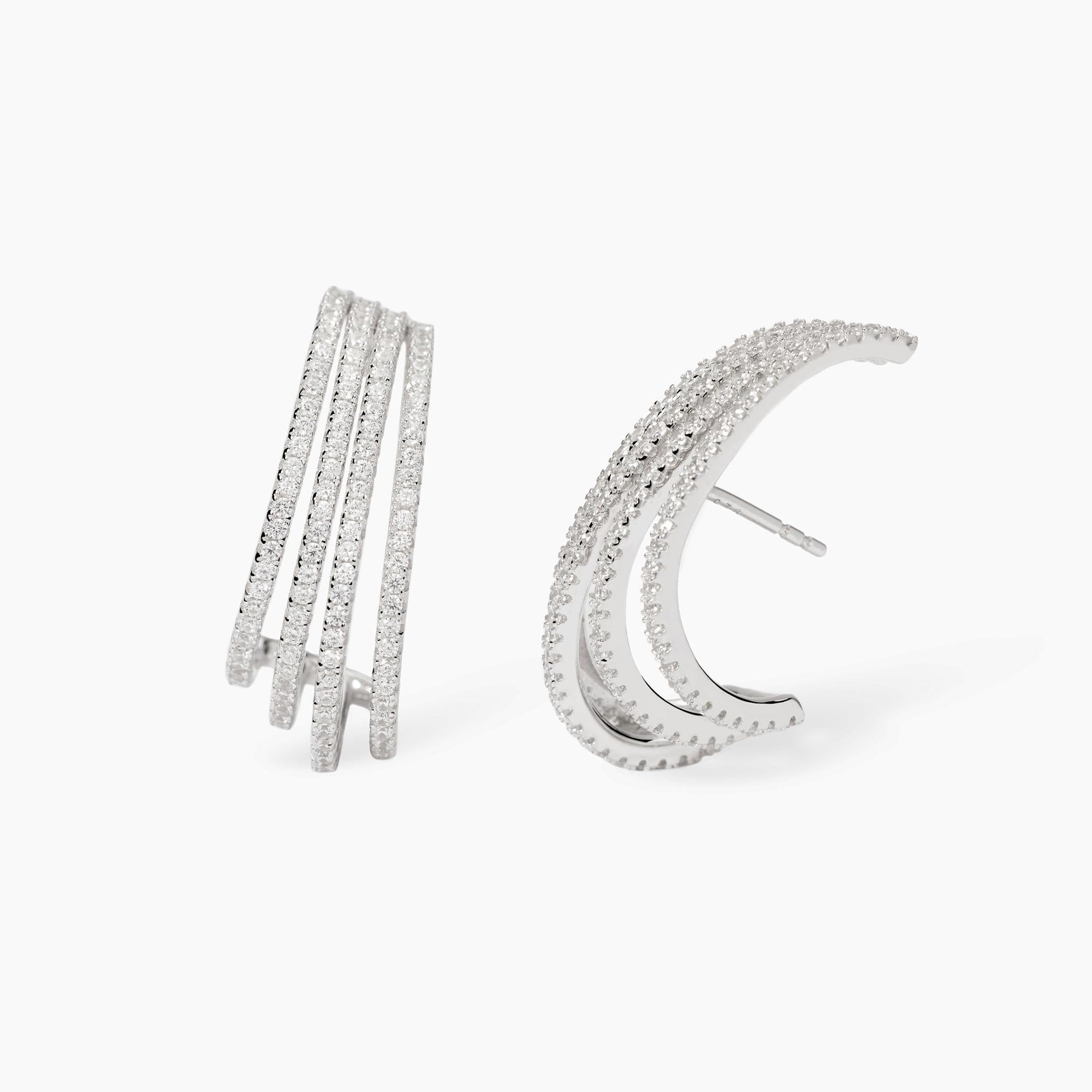 Orecchini Mabina in argento con zirconi