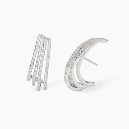 Orecchini Mabina in argento con zirconi