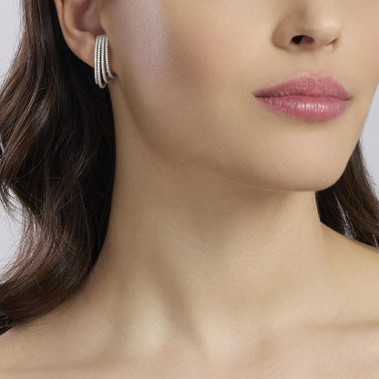Orecchini Mabina in argento con zirconi