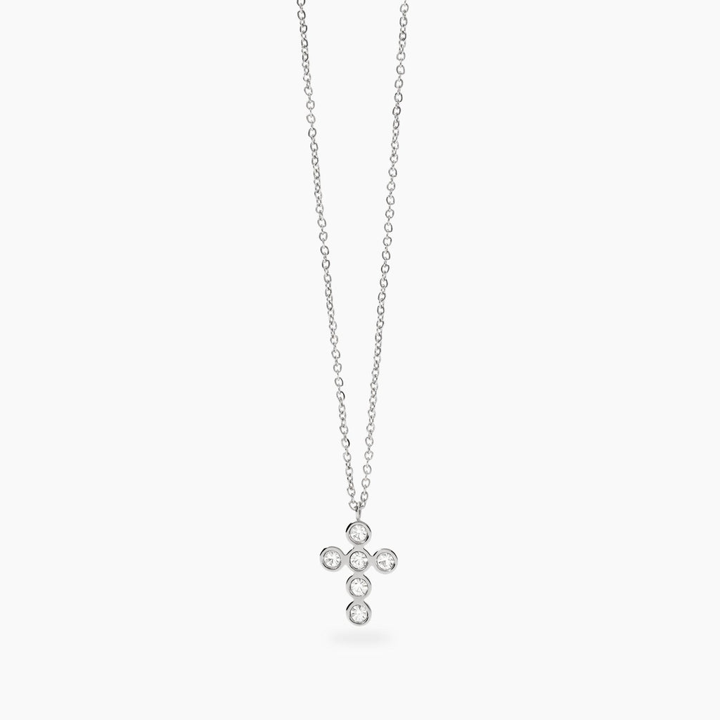 Collana Kidult Style con croce e cristalli