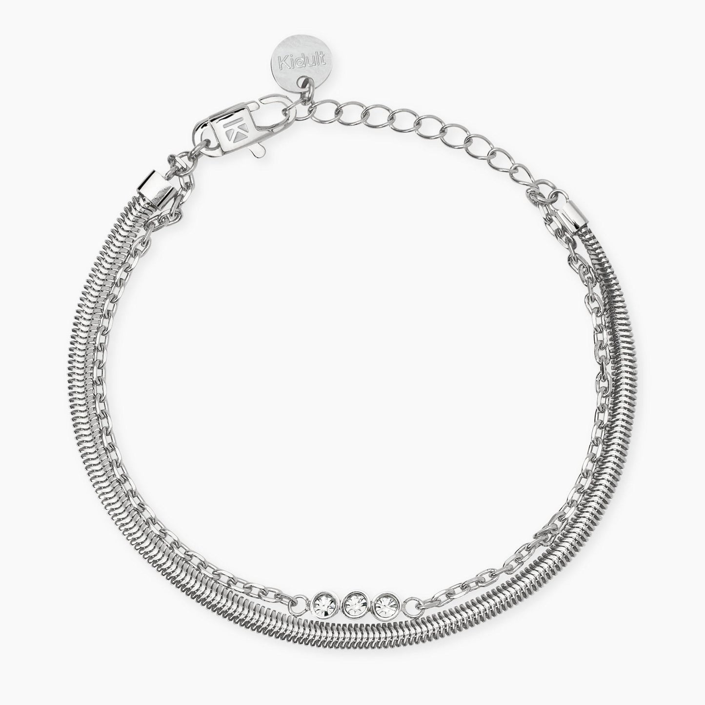 Bracciale donna Kidult con catena e cristalli