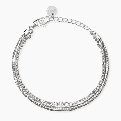 Bracciale donna Kidult con catena e cristalli