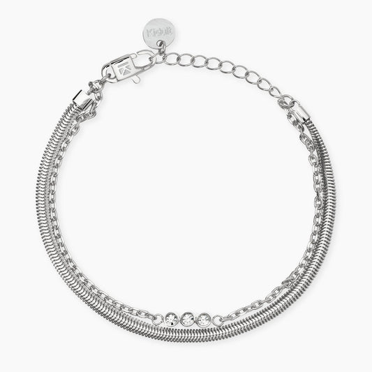 Bracciale donna Kidult con catena e cristalli