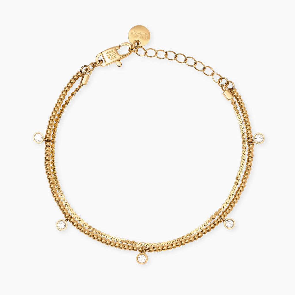 Bracciale Kidult Style donna con catene e cristalli