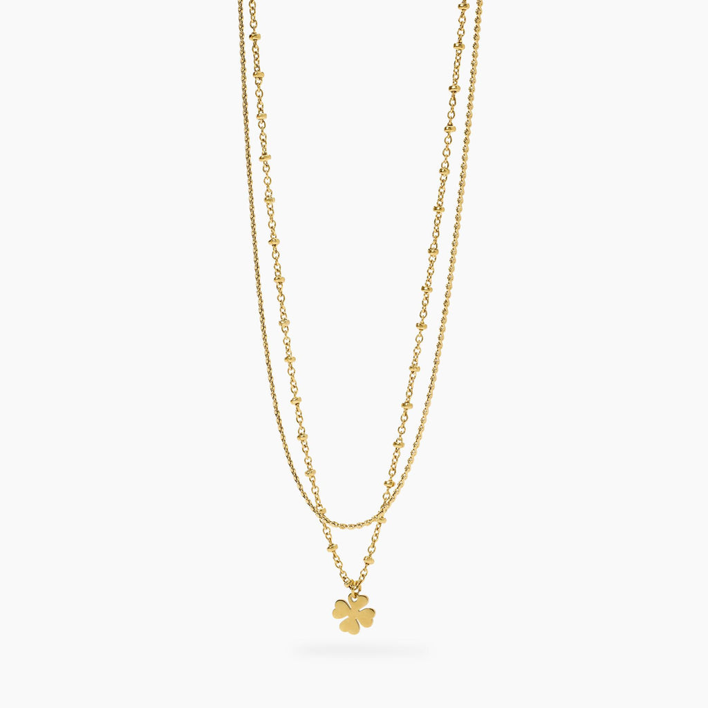 Collana Kidult donna Style con catena e quadrifoglio