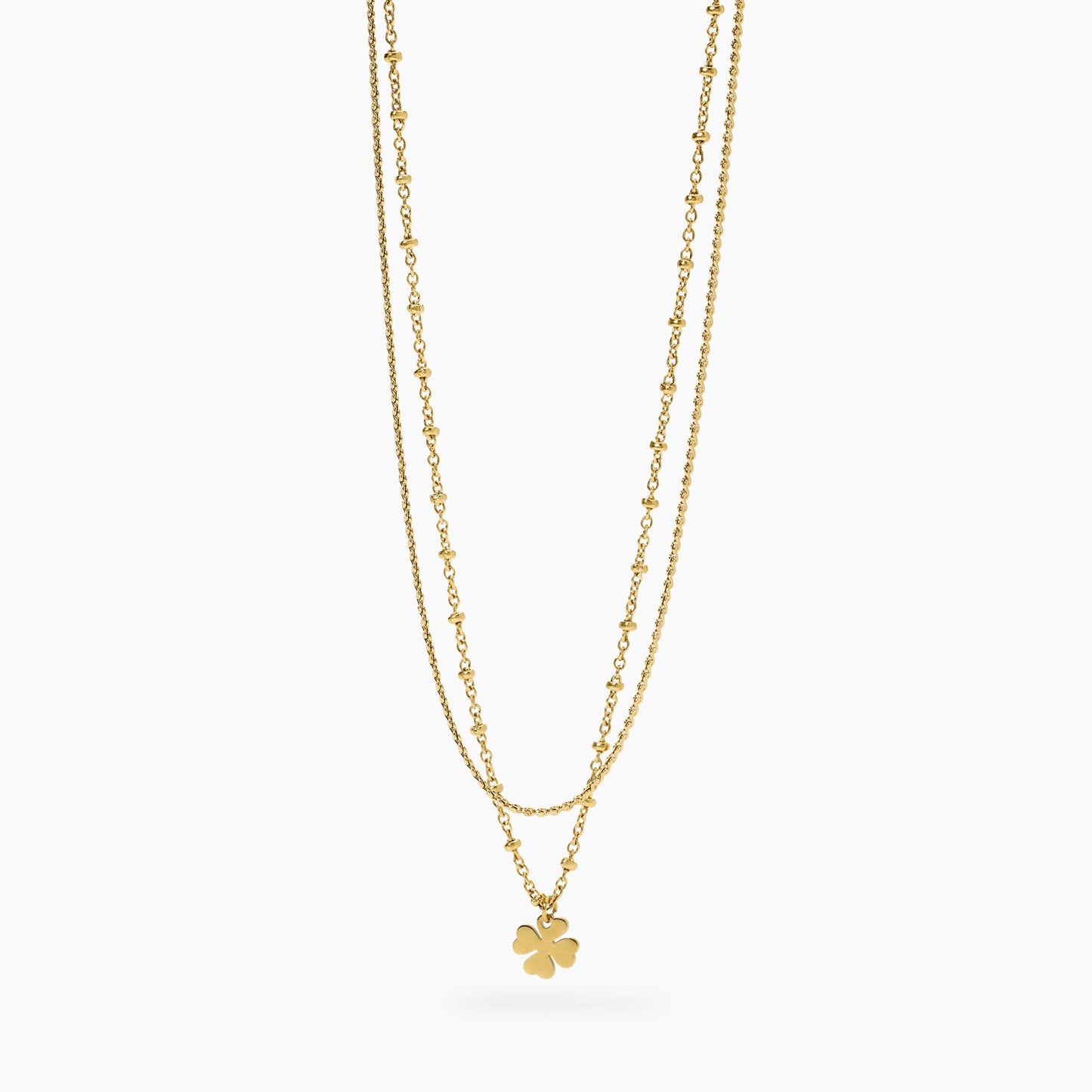 Collana Kidult donna Style con catena e quadrifoglio