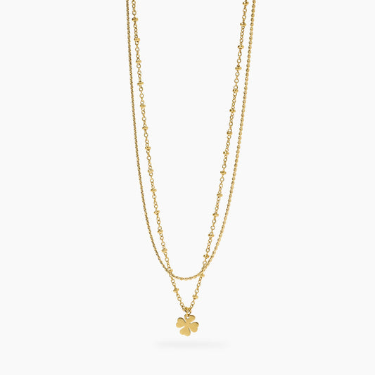 Collana Kidult donna Style con catena e quadrifoglio