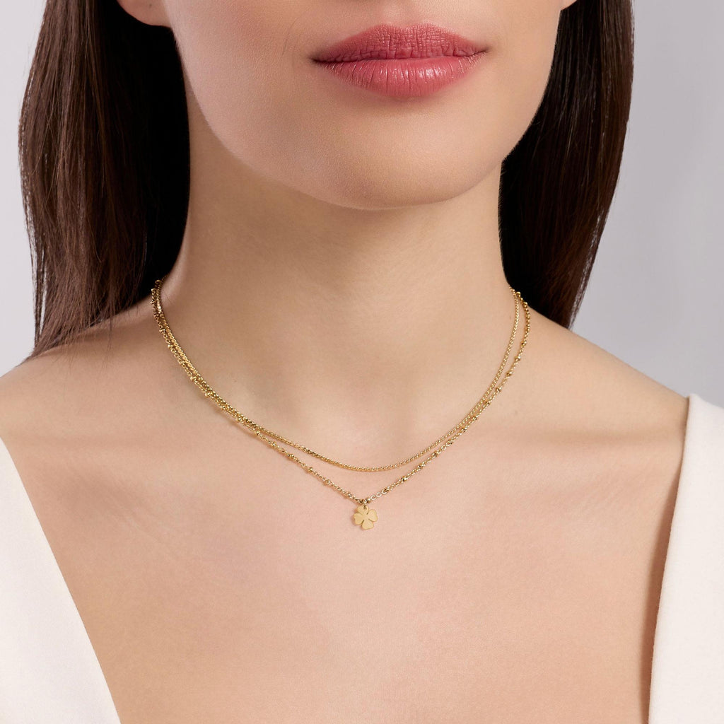 Collana Kidult donna Style con catena e quadrifoglio