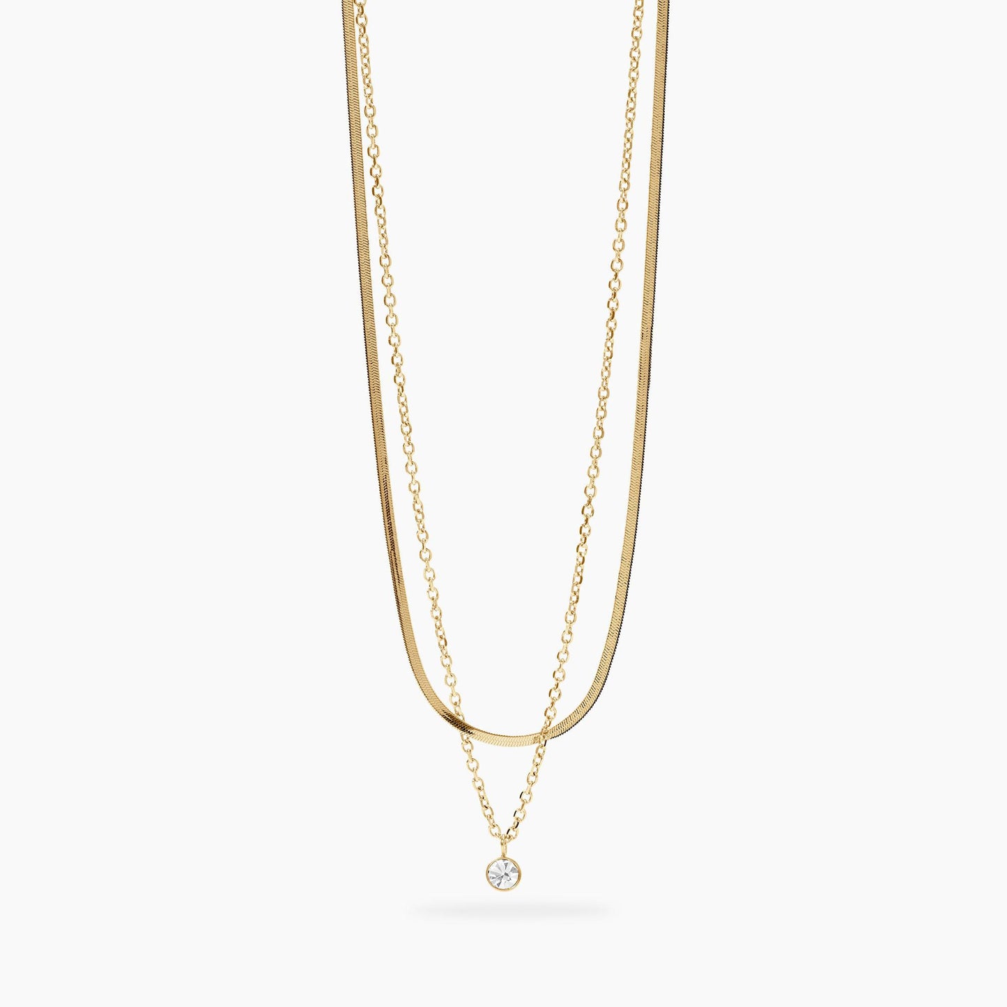 Collana Kidult Style con catene e cristallo