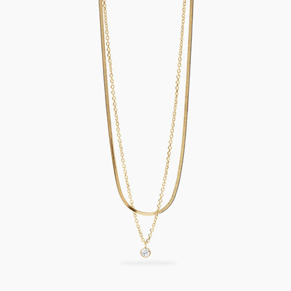 Collana Kidult Style con catene e cristallo