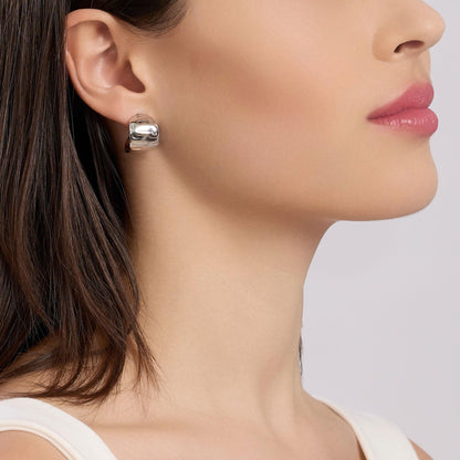 Orecchini Kidult Style donna Semicerchio martellato