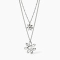 Collana Kidult donna con doppia catena e fiori pendenti