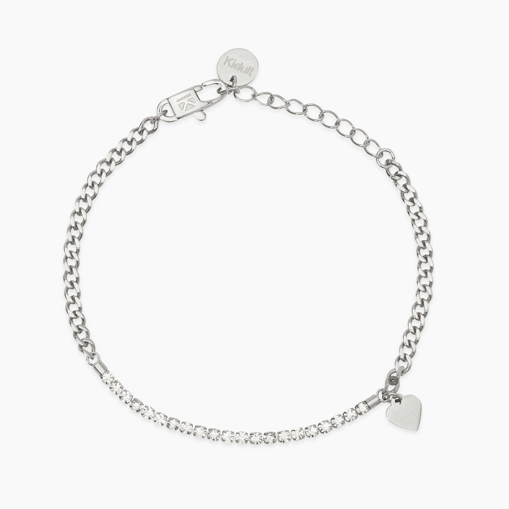 Bracciale donna Kidult Tennis di cristalli e cuore