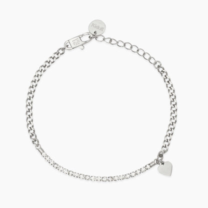 Bracciale donna Kidult Tennis di cristalli e cuore