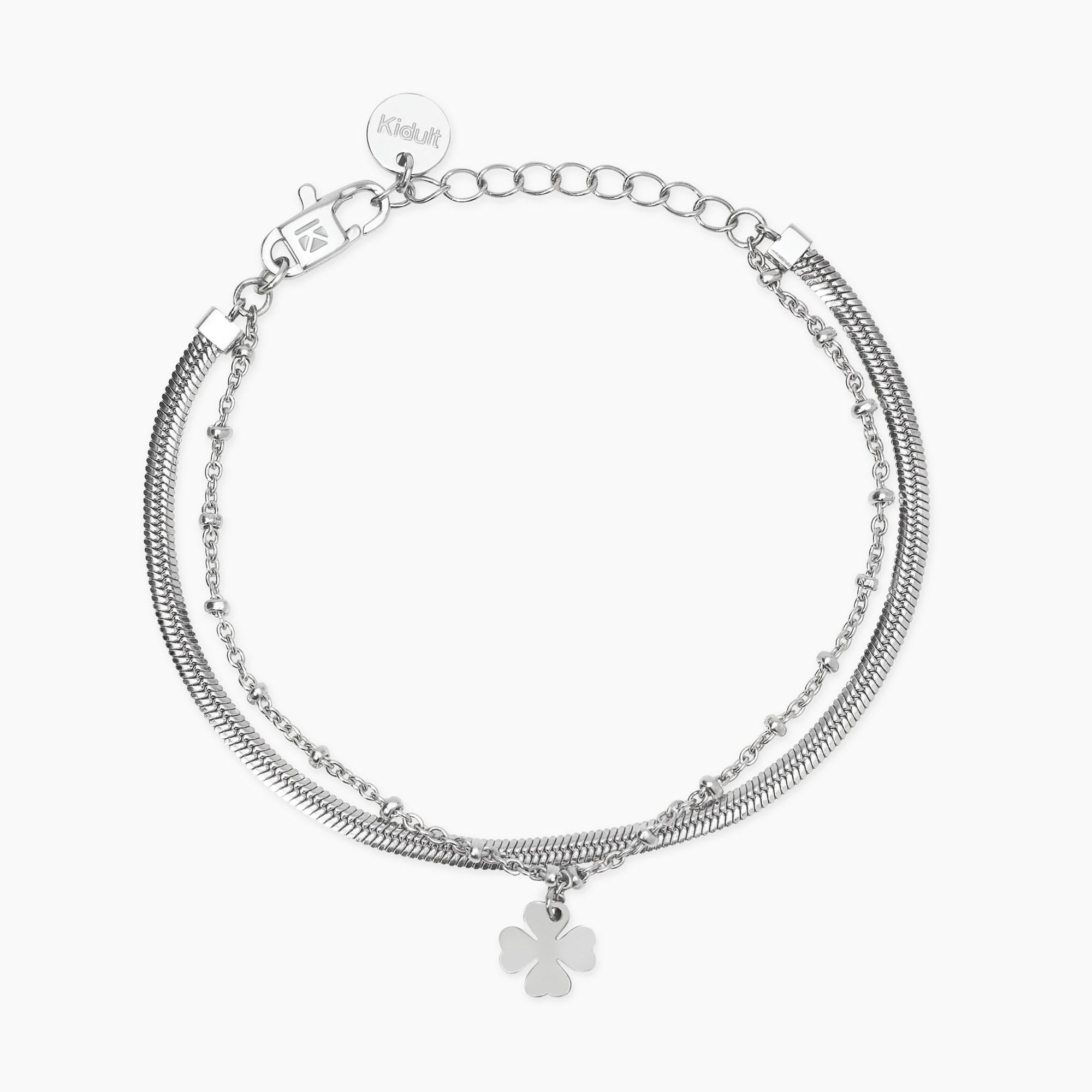 Bracciale donna Kidult Catena e quadrifoglio