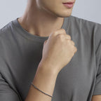 Bracciale Mabina uomo Tennis con zirconi neri