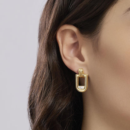 Orecchini Mabina donna pendenti gold