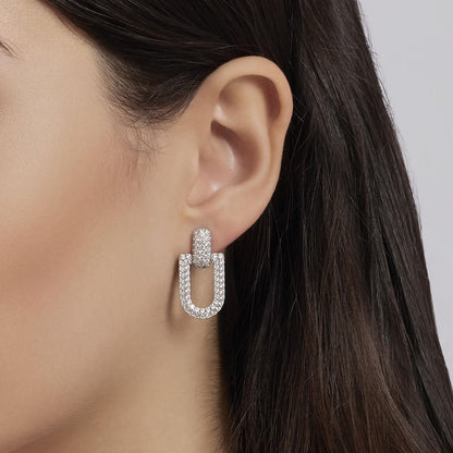 Orecchini Mabina donna pendenti con zirconi