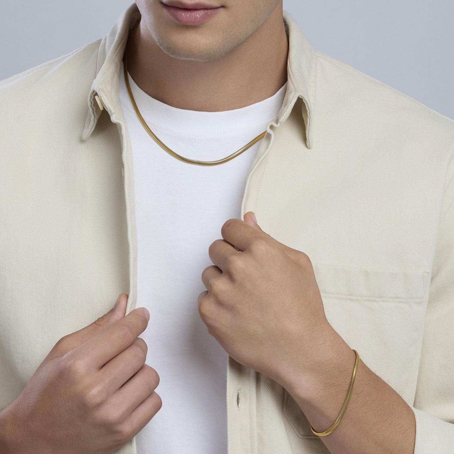 Bracciale Kidult uomo Snake gold