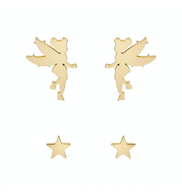 Coppia di orecchini a lobo bimba Disney Trilli gold