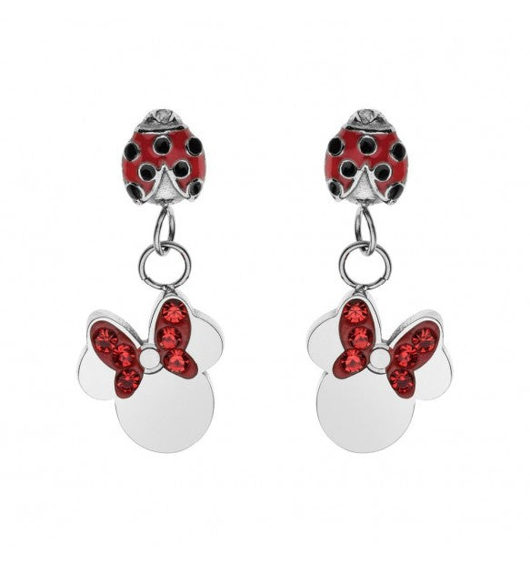 Orecchini a lobo bimba Disney Minnie coccinella
