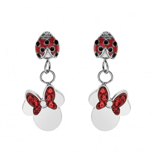 Orecchini a lobo bimba Disney Minnie coccinella