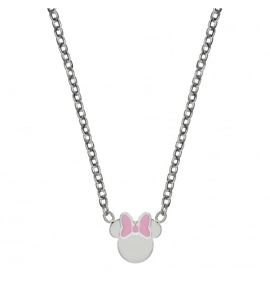 Collana bimba Disney Minnie fiocco rosa