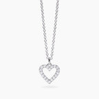 Collana Mabina donna Cuore con diamanti lab grown
