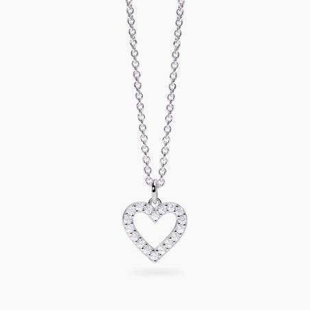 Collana Mabina donna Cuore con diamanti lab grown