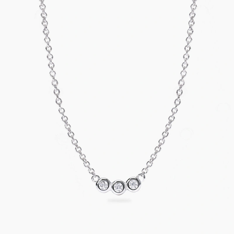 Collana Mabina donna Tris punto luce diamante lab grown