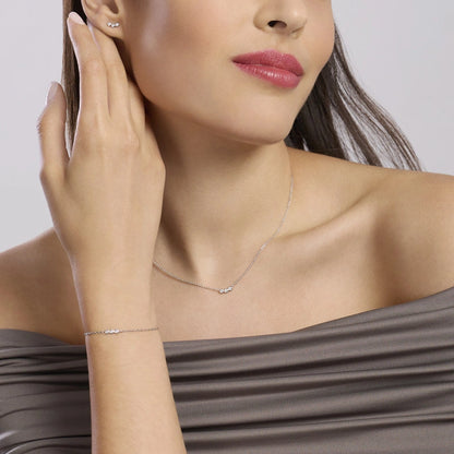 Collana Mabina donna Tris punto luce diamante lab grown