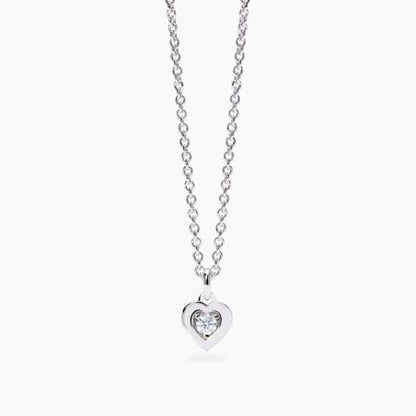 Collana Mabina donna Cuoricino con diamante lab grown