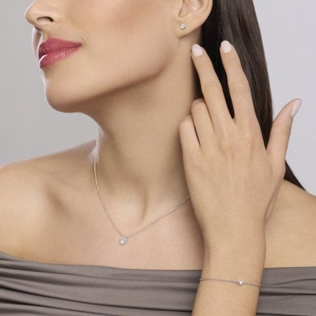 Collana Mabina donna Cuoricino con diamante lab grown