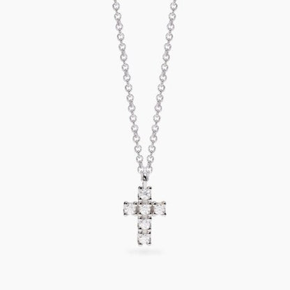 Collana Mabina donna Croce con diamante lab grown
