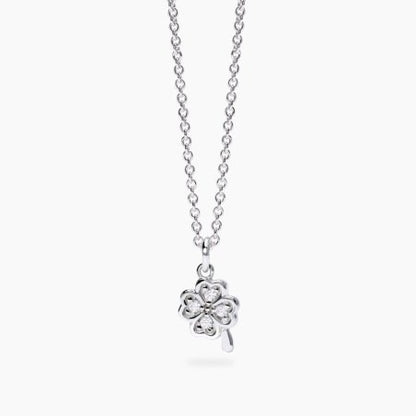 Collana Mabina donna Quadrifoglio con diamante lab grown