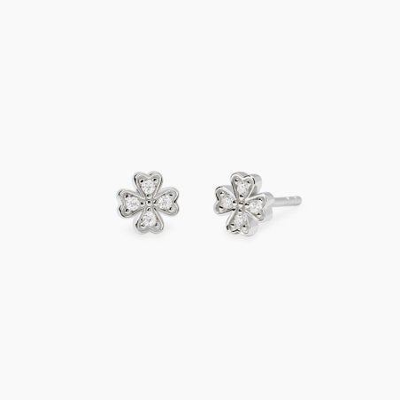 Orecchini Mabina donna Quadrifoglio My diamond