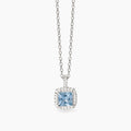 Collana Mabina donna Acquamarina sintetica taglio princess