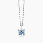 Collana Mabina donna Acquamarina sintetica taglio princess
