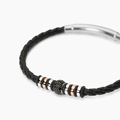 Bracciale Mabina uomo in lab leather SMARTER