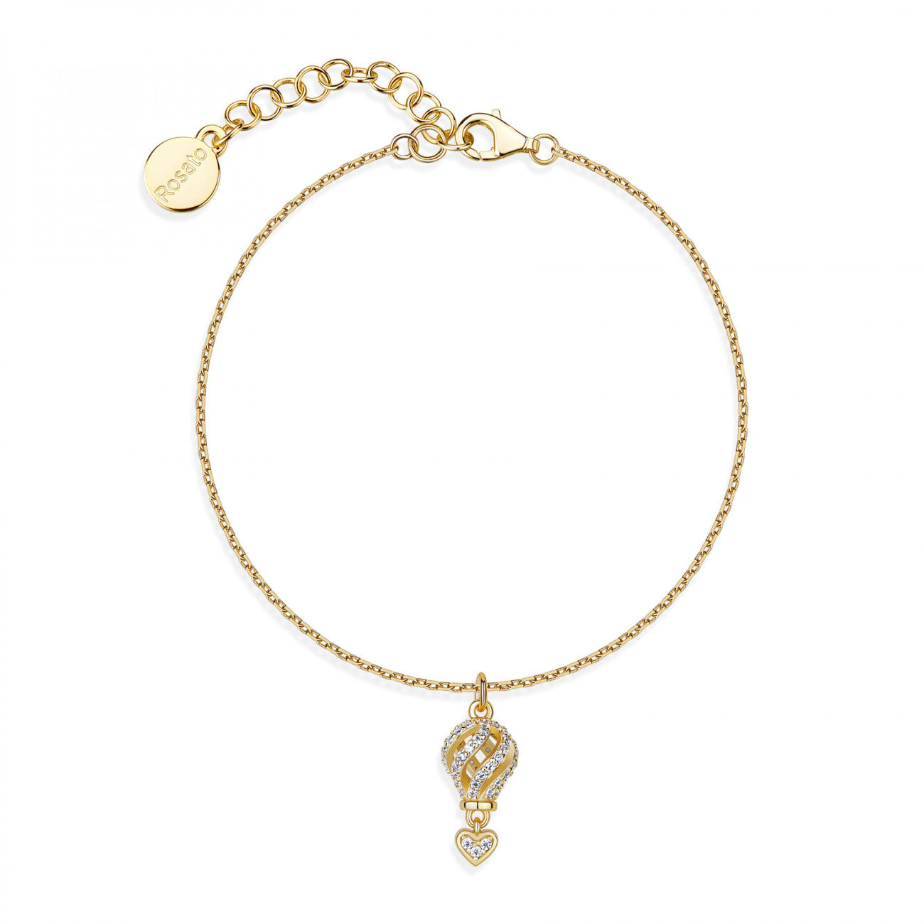 Bracciale donna Rosato Morbido con mongolfiera gold