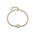 Bracciale donna Rosato Tennis con goccia gold con zirconi