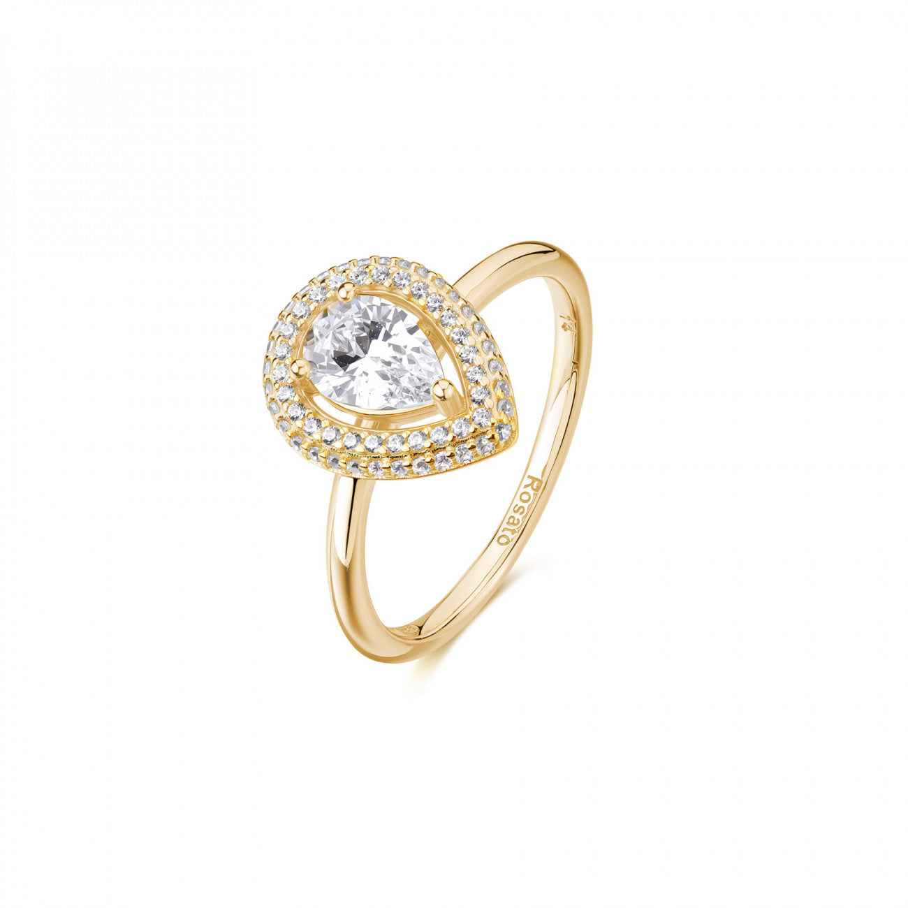 Anello Rosato Goccia gold