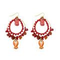 Orecchini Vestopazzo Coral cerchi con pesci rossi