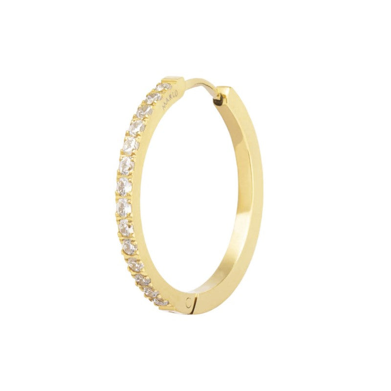 Mono orecchino Marlù a cerchio 2,4cm con zirconi