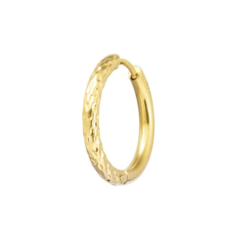 Mono orecchino Marlù a cerchio 2,1 cm trama diamantata