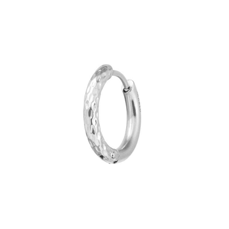 Mono orecchino Marlù a cerchio 1,7 cm trama diamantata