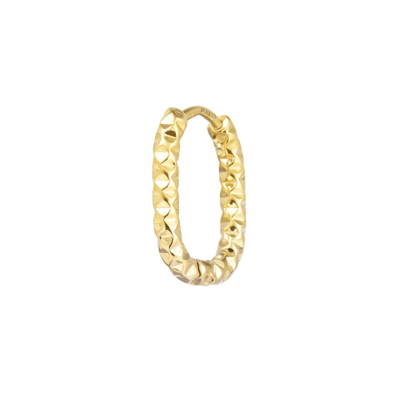 Mono orecchino Marlù ovale 1,8 cm trama diamantata