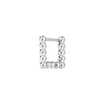 Mono orecchino Marlù quadrato 1,1 cm trama con sfere